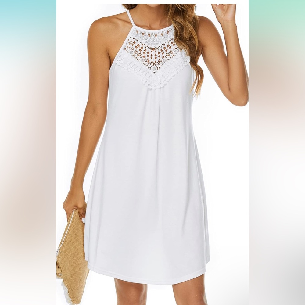 NWOT AMAZON SWEETNIGHT BRAND CROCHET DETAIL DRESS, SIZE XL